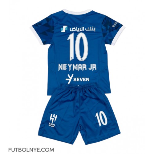 Camiseta Al-Hilal Neymar Jr #10 Primera Equipación para niños 2024-25 manga corta (+ pantalones cortos)